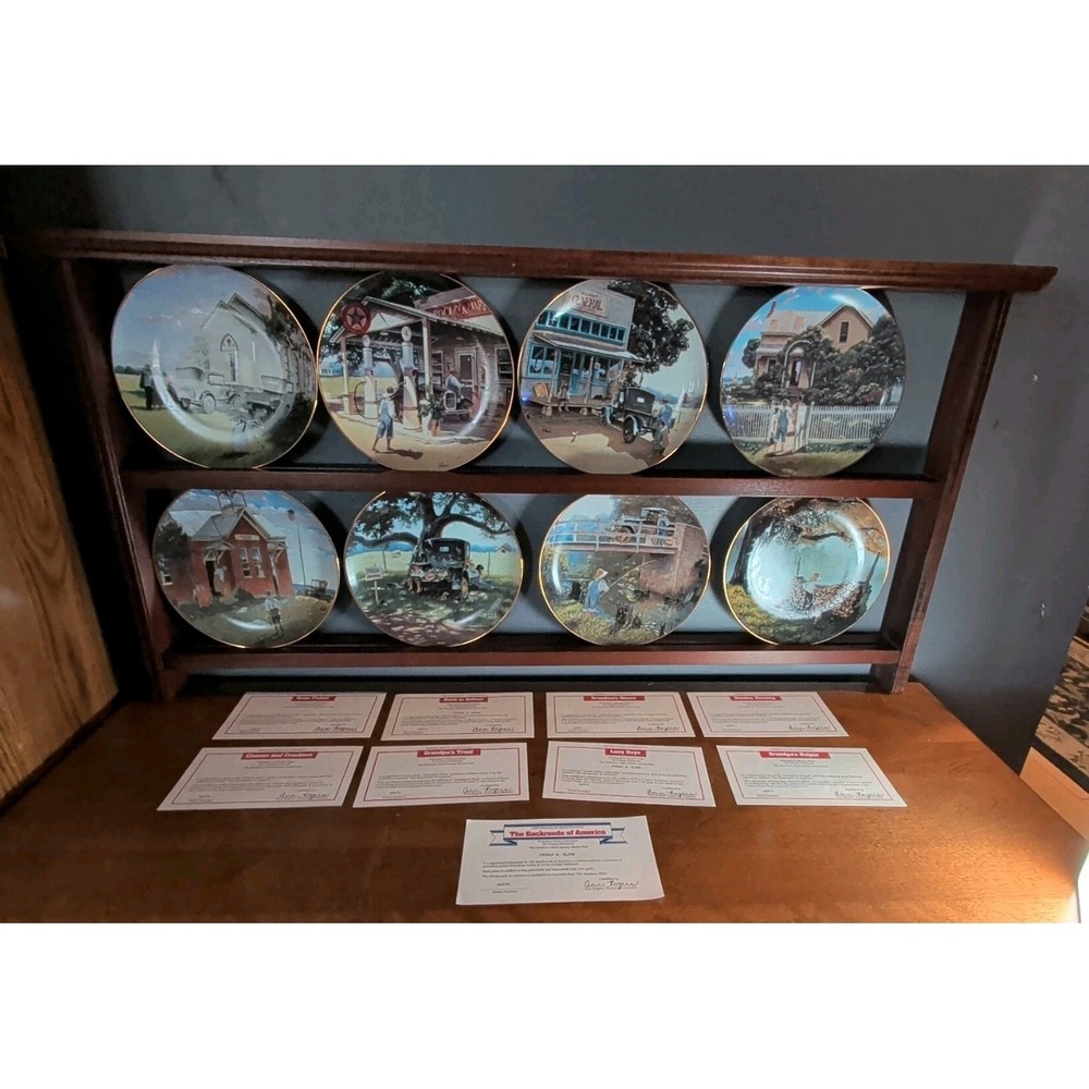 8 DanburyMint The Backroads Of America Collection LimitedEdition Plates No Stand